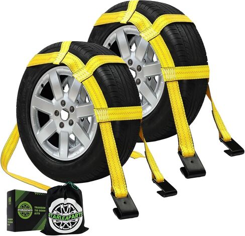 أشرطة dolly tow ، 2 حزمة سلة سلة dolly مع خطاف مسطح ، حزام دولي ، قمة 10000 رطل ، غطاء محرك الإطارات مع حقيبة حمل أكثر من 14 "-17" إطارات (أخضر) in Kuwait