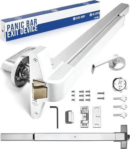 FORTSTRONG Commercial Push Bar Panic Exit Device (Silver) - Panic Bars for Exit Doors with Door Handle and Keys - UL Listed Grade 1 ADA Emergency Exit Door Push Bar Certified - FS-950 in Saudi Arabia