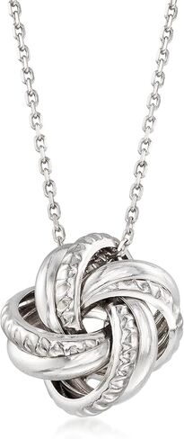 Ross-Simons Italian Sterling Silver Jewelry Set: Love Knot Necklace and Earrings in Saudi Arabia