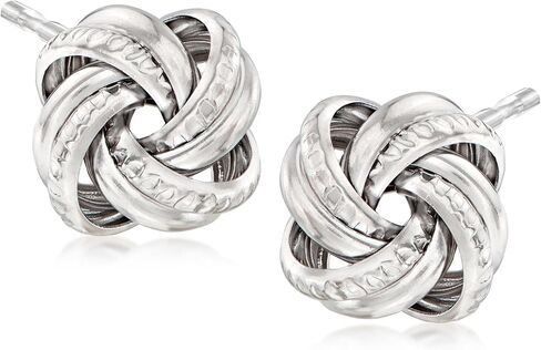 Ross-Simons Italian Sterling Silver Jewelry Set: Love Knot Necklace and Earrings in Saudi Arabia
