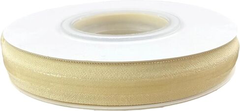 شريط مرن من السيليكون قابل للتمدد متعدد الألوان بعرض 5/8 بوصة لإكسسوارات الملابس 5 ياردات لكل لفة (بيج) in Kuwait