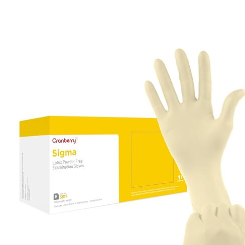 Cranberry USA Cranberry Sigma Latex Exam Gloves, Pack of 100, Medium, 4.5 Mil in Kuwait