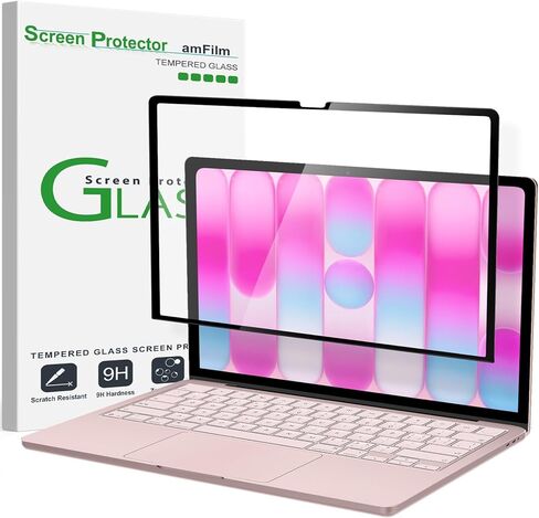 amFilm Designed for MacBook Air 15-Inch (M3 Chip/M2 Chip, 2023-2024 Released) Tempered Glass Screen Protector [Zero Bubbles][9H Hardness][ Anti-Scratch][ Anti-Fingerprint], 1 Pack in Kuwait