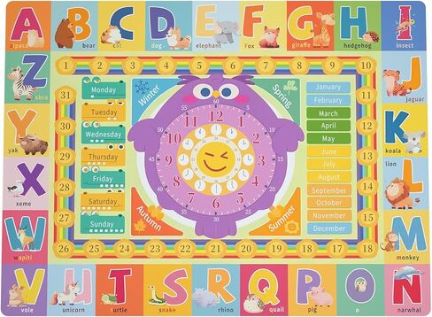 حصيرة لعب الأطفال للأرضية ، Playmat غير المنقولة للأطفال الصغار والرضع ، سجادة ABC Kids التعليمية الكبرى الكثيفة لزحف ولعب سطح أفخم فائق للحفاظ على سلام (40 "× 60") in Kuwait