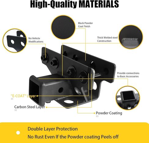 MusixiA 2" Tow Trailer Hitch Receiver Kit Fit for 2018-2024 Wrangler JL JLU Hitch Receiver with Cover,Rear Bumper Towing Combo 2 Doors and 4 Doors ﻿ in Kuwait