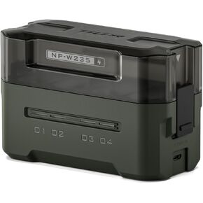 Tilta NP -W235 محطة الشحن المحمولة - الأخضر | شحن 4 بطاريات ث/USB-C PD 45W شحن سريع | آمن لـ X-T5 و X-T4 و X-S20 و GFX100 II و GFX100S و GFX100RF و GFX50S II و GFX50S و XH2S و XH2 in Kuwait
