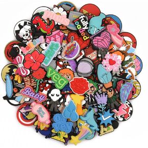 UNN Random Shoe Charms Cartoon Shoes Decoration Clog Accessories for Girls Boys Adults Women Men Party Favor 25,50,100pcs in Saudi Arabia