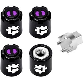 4PCS Aluminum M2 Wheels Center Caps Lock Nuts for 1/24 RC Crawler Car SCX24 AX24 Upgrade(Chrome) in Kuwait