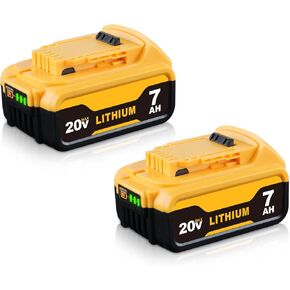 2pack 6000mah استبدال أيون الليثيوم لـ DeWalt 20V Max Battery X*R DCB204 DCB206 DCB203 DCB200 DCB201 DCB205-2 DCB181 DCB180 قابل للتوصيل مع أدوات DEWALT 20V in Kuwait