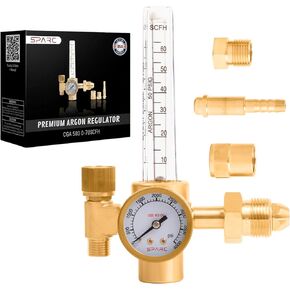 منظم الأرجون المزدوج SPARC، مقياس تدفق الغاز 0-60CFH CGA580 مدخل 5/8 مخرج، مقياس تدفق الأرجون المزدوج MIG TIG Backpurging ضمان الولايات المتحدة الأمريكية مدى الحياة in Kuwait
