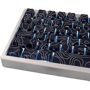 131 Keys Custom PBT Dye Sub Keycaps Cherry Profile Black White Keycaps Set Fit for 60% 65% 75% 95% Mechanical Keyboard Cherry Mx Gateron Switches Mechanical Keyboard in Kuwait