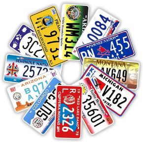 6 قطع متنوعة من علامات الأرقام الرسمية العتيقة، تراخيص منقوشة ثلاثية الأبعاد، ديكور جدار المنزل in Kuwait