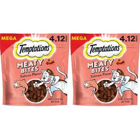 Temptations Meaty Bites Soft and Savory Cat Treats Salmon Flavor, 4.12 oz. Pouch in Kuwait