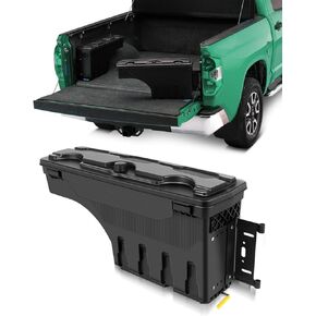 SCITOO Truck Bed Tool Box 180° Rotating Storage Tool Box Fit For Ford F-150 1997-2014 Left Side Waterproof Black in Saudi Arabia