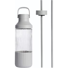 زجاجة مياه زجاجية من BEAST Health®، سعة 25 أونصة، زجاج بوروسيليكات، مانعة للتسرب، نظام شفاطة قابل لإعادة الاستخدام، غطاء حمل محمول، خالية من مادة BPA، آمنة للاستخدام في غسالة الأطباق (أخضر الغابة) in Kuwait