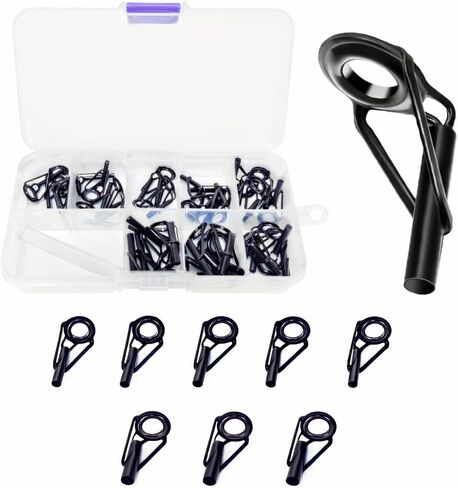 Aventik Fishing Rod Tip Repair Kit Complete with Rod Building Supplies, Complete Supplies and Tip Eyelet Replacements for Fishing Pole Repair Kit in Kuwait