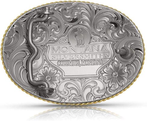 Montana Silversmiths على الضفاف مع بوك حزام الحبل البيضاوي الحواف الغربية in Saudi Arabia