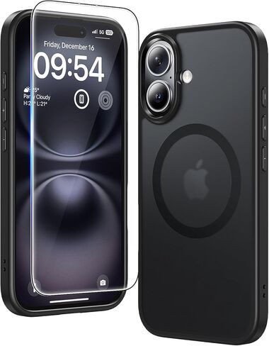 حافظة TAURI مغناطيسية 3 في 1 لهاتف iPhone 11، مع واقي شاشة 2X، حماية من السقوط بطول 10 أقدام، متوافقة مع حافظة Magsafe لهاتف iPhone 11 مقاس 6.1 بوصة - أسود in Kuwait