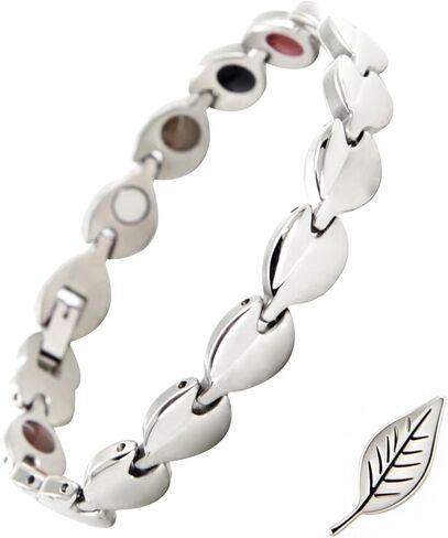 KYOSI Magnetic Bracelet for Women Energy Balance Stainless Steel Bracelet Links Ladies Jewelry in Kuwait