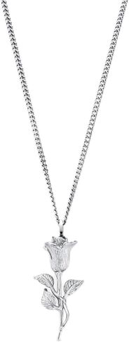 | Rose Pendant Necklace | 20.5" Chain Link with 20MM x 20MM Pendant | Waterproof, Heat & Sweat Resistant | Gifts for Men | Men's Jewelry | in Kuwait