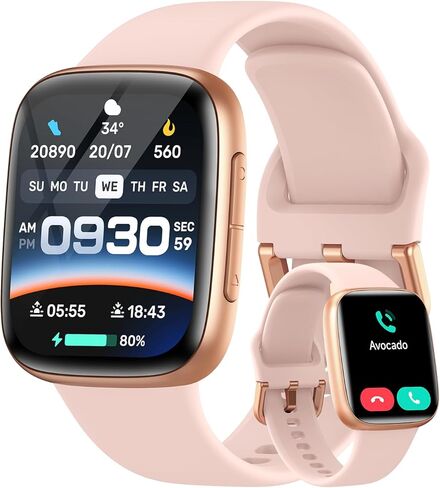 Gydom Smart Watches for Men [Alexa Built-in, Answer/Make Calls, 1.8"] Smartwatch with Heart Rate/SpO2/Sleep/Stress, 100 Sports Modes, IP68 Waterproof, Pedometer Fitness Tracker for iOS Android Phones in Saudi Arabia