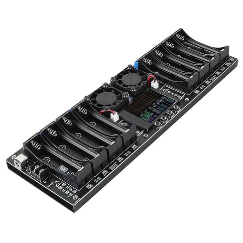 1pcs 18650 Lithium Battery Capacity Tester Module MAh MWh Digital Battery Power Detector Module 18650 Battery Tester Type-C (4 Channel) in Kuwait