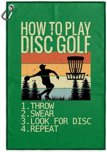 Tree Don't Care About Your Feelings Printed Microfiber Disc Golf Towel, Disc Golf Gifts for Disc Golf Lover Dad Boyfriend, Disc Golfer Father's Day Birthday, Disc Golf Accessories for Men in Kuwait