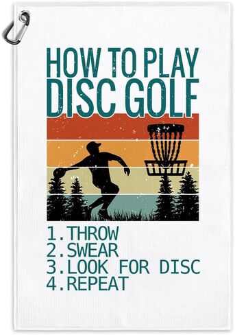 Tree Don't Care About Your Feelings Printed Microfiber Disc Golf Towel, Disc Golf Gifts for Disc Golf Lover Dad Boyfriend, Disc Golfer Father's Day Birthday, Disc Golf Accessories for Men in Kuwait