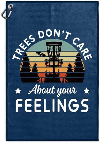 Tree Don't Care About Your Feelings Printed Microfiber Disc Golf Towel, Disc Golf Gifts for Disc Golf Lover Dad Boyfriend, Disc Golfer Father's Day Birthday, Disc Golf Accessories for Men in Kuwait