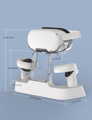 NexiGo Charging Dock (Gen 2) for Meta Quest 3, VR Charging Station with LED Light [On/Off] for Oculus Quest 3, Charger Display Stand with 2 Rechargeable Batteries, USB-C Cable, White in Kuwait