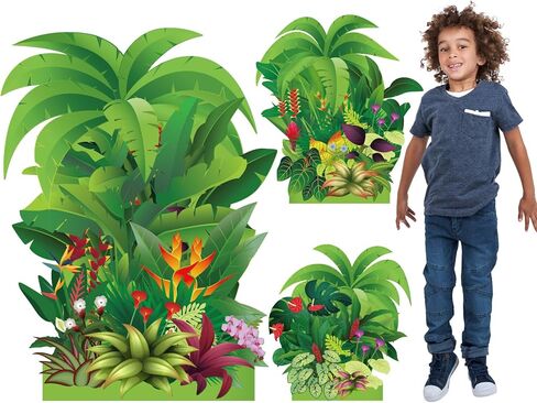 Geelin 3 مجموعات 47 "H Seaweed Cardboard Cutout Stand Up Under the Sea Party Decoration Seaweed Life Size Photo Props for Summer Underwater Beach Halloween Party Decoration in Kuwait
