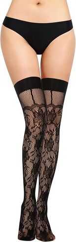 Benefeet Sox Womens Sexy Fishnet Thigh High Socks Black Thin Mesh Tights Long Stockings Nylon Hollow Pantyhose in Saudi Arabia