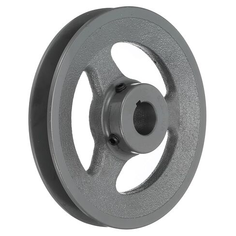 uxcell BK50-7/8 V-Belt Sheave 7/8 "تجويف 4.75" OD مفردة الأخدود الويب Sheave بالملل إلى الحجم، الحديد الزهر، قسم الحزام لحزام 3L أو B in Kuwait