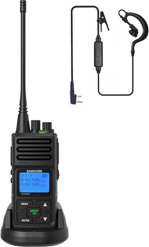 SAMCOM Two Way Radio with Shoulder Speaker Mic,5W High Power 2 Way Radios Long Range,Walkie Talkie earpiece with mic for Adults Construction Site School Security(4 Pack) in Kuwait