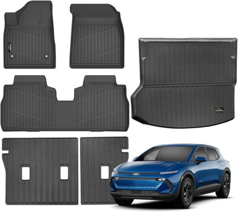 Floor Mats & Cargo Liner Custom for Chrysler Pacifica 2017-2024 2025 Hybrid 7-Seater Touring (Not for Pinnacle) All Weather TPE Rubber Trunk Mat Automotive Floor Liners for Pacifica 2025 Accessories in Kuwait