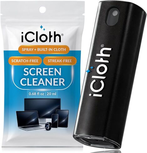 iCloth 2‑in‑1 Screen Cleaner for Tablets, Phones & Car Touchscreens – 0.68 fl oz (20 mL) in Kuwait