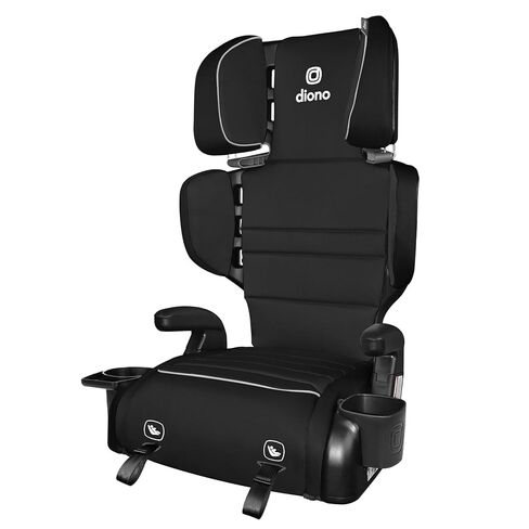Diono Connect3 RXT 2-in-1 High Back Booster, Slim Fit 3-Across in Many Mid-Sized Sedans and SUVs, for Children from 40-120 lbs., Lightweight with Latch, Black Storm in Saudi Arabia