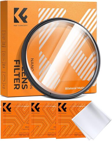 K&F Concept 82mm Bilateral Blur Ghost Motion Filter Super Speed Effects for Camera Lens Clear Optical Glass with Cleaning Cloth in Saudi Arabia