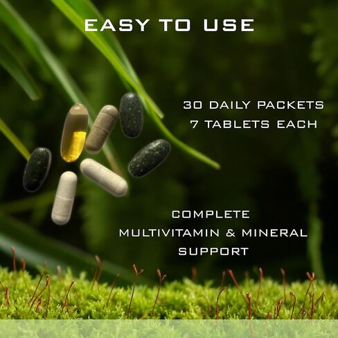 Nature's Aid Holistic Wellness Men's 7 Daily Multivitamins for Energy, Focus & Performance. Vitamin & Mineral Complex with a Food-Based Blend & Herbal Extracts. in Saudi Arabia
