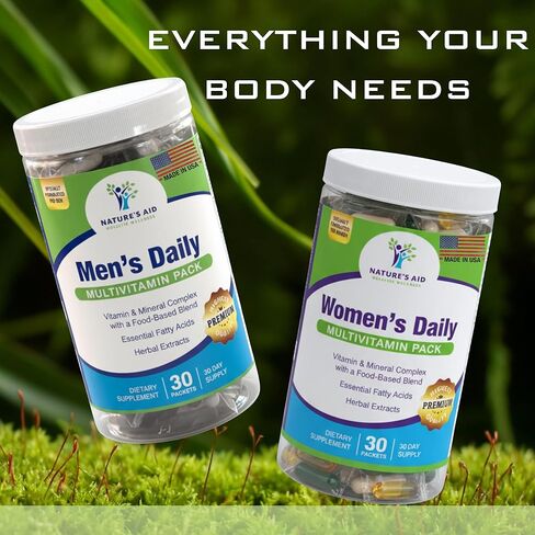 Nature's Aid Holistic Wellness Men's 7 Daily Multivitamins for Energy, Focus & Performance. Vitamin & Mineral Complex with a Food-Based Blend & Herbal Extracts. in Saudi Arabia