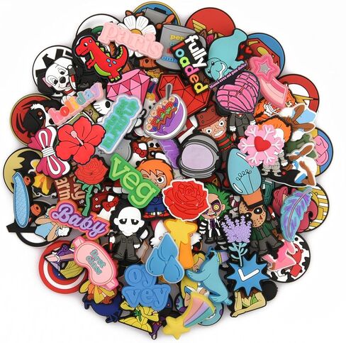 UNN Random Shoe Charms Cartoon Shoes Decoration Clog Accessories for Girls Boys Adults Women Men Party Favor 25,50,100pcs in Kuwait