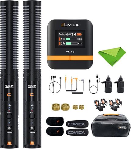 comica VM30 Shotgun Microphone, with Wireless Modes, Digital/Analog Output, 75/150Hz Low-Cut Filter Modes, Universal Video Microphone for Filmmakers, Vloggers - Camera, Smartphone, and PC in Kuwait
