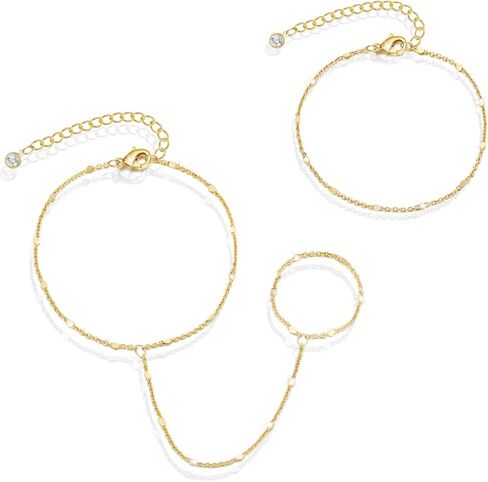 أساور للنساء 14 كيلو الذهب فضة مطلي بسلار اليد لسلان شرير شرير القلب clover daisy مكد in Kuwait