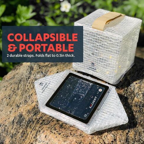 Outdoor Solar-Powered Light, Inflatable LED Lantern - Waterproof, Compact, Portable - SolarPuff PET Warm White in Kuwait