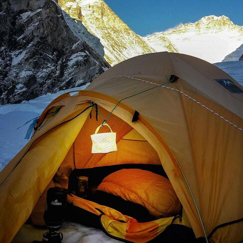 Outdoor Solar-Powered Light, Inflatable LED Lantern - Waterproof, Compact, Portable - SolarPuff PET Warm White in Kuwait