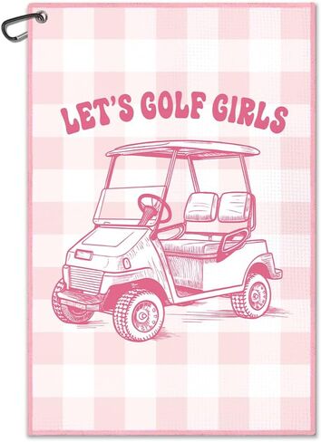 Swing Swear Repeat Pink Golf Towel, Funny Golf Bag Towels for Women with Clip, Golf Accessories for Women, Ladies Golf Towel, Golf Gifts for Women Golfer Golf Lover, Woman Golf Towel in Kuwait