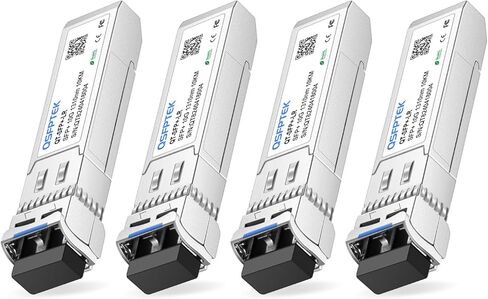 QSFPTEK Gigabit SFP Module,1000BASE-LX/LH 1310nm 10km DDM Single-Mode LC Mini-GBIC Transceiver for Cisco GLC-LH-SMD/GLC-LX-SM-RGD, Ubiquiti UF-SM-1G, Netgear, Mikrotik, Other Open Switches in Kuwait