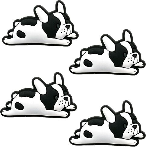 French Bulldog Dog Shoe Charms;French Bulldog Charms for Clog Shoes Decoration Cute Puppy Pet Shoes Charm for Kids Adults Dog Lover, PVC Shoe Charm Accessories Decoration Gifts 4 Pcs in Kuwait