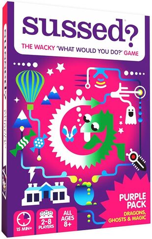 SUSSED The Wacky ‘What Would You Do?’ Card Game - Stocking Stuffer for Teens, Boys, Girls - Social Fun for Kids Ages 10+ & Adults - Great Conversation Starter - Cool Blue Deck in Kuwait