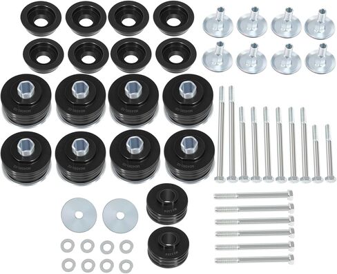 KF04060BK Body Mount Mount Pothing Kit for Ford F250 F350 Super Duty 2008-2016 Mounts Polyurethane Body Cab وأكمام للأجهزة والأدوات الصلب (أسود) in Saudi Arabia